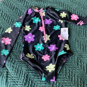 Old Navy Multicolor Floral Kids Swim One Piece